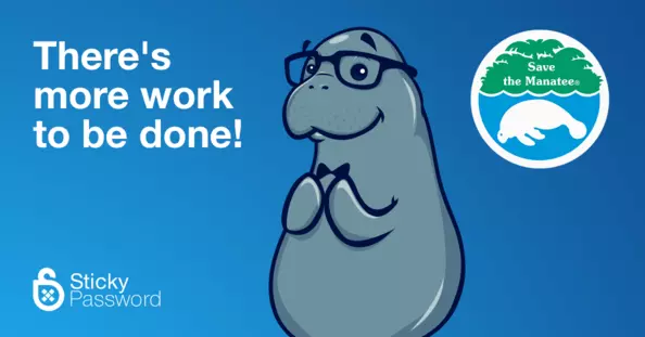 sticky password save the manatee campaign