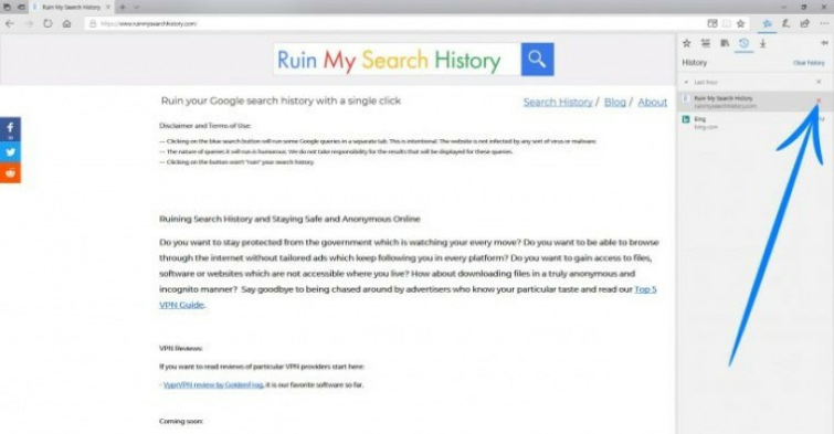 click the x button to delete