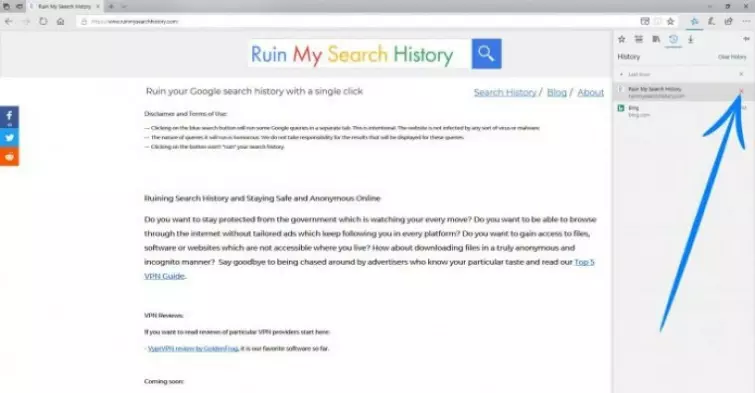 click the x button to delete