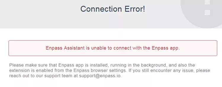 Connection Error Enpass