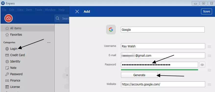 Enpass password generator