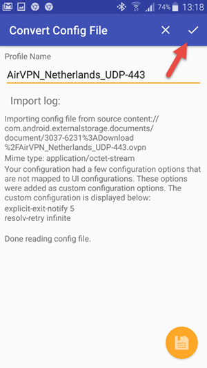 configurar openvpn android settings
