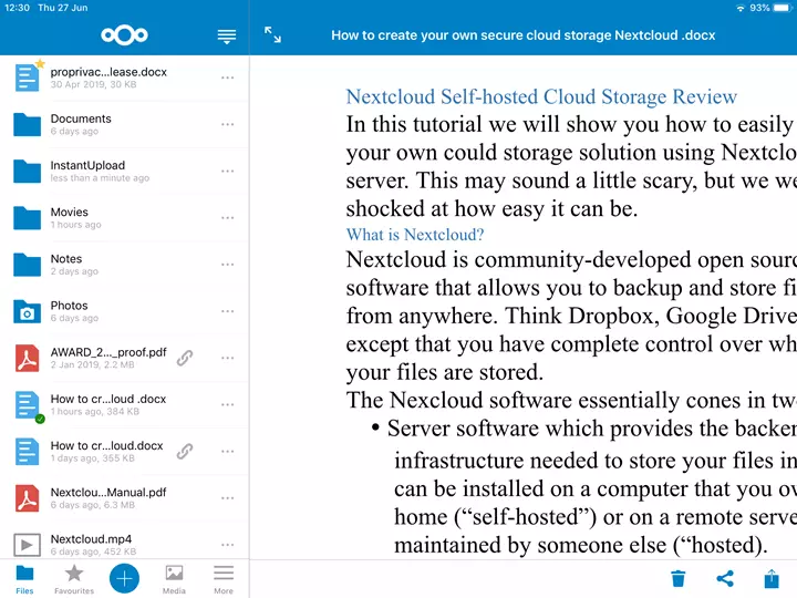 uploading files to nextxcloud on mobile