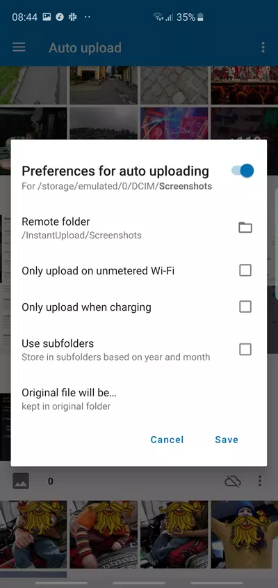 upload from mobile devices