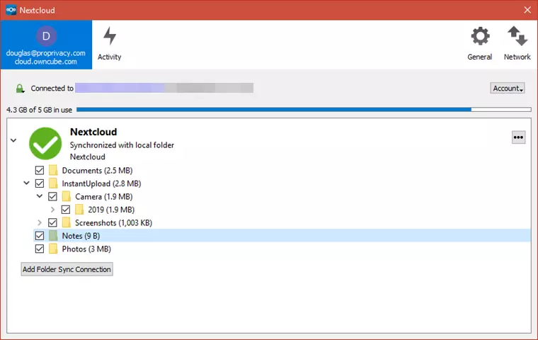 Nextcloud desktop client