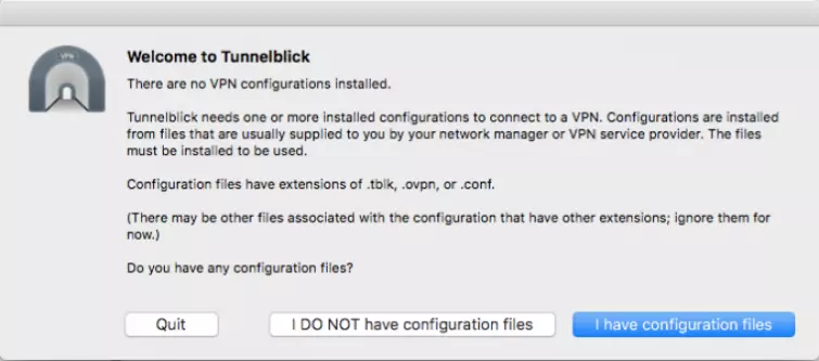 tunnelblick configure files