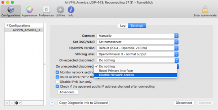 tunnelblick mac openvpn config