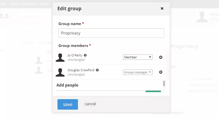 edit group of team members