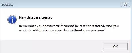 database created SafeInCloud