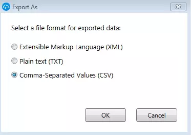 syncincloud export values