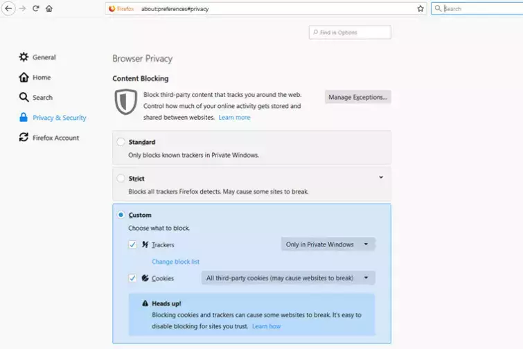 this will show options of what you can delete including cookies