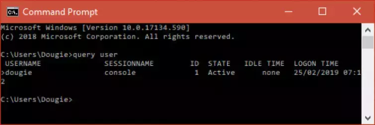 checking events logs via command prompt