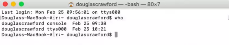showing event logs mac os x