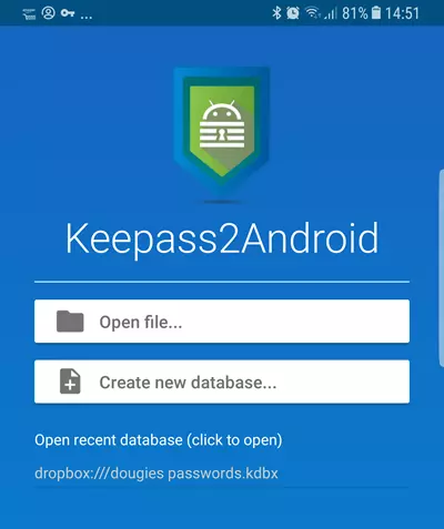Keepass2android file