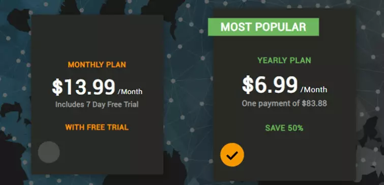 VPNhub Pricing plans