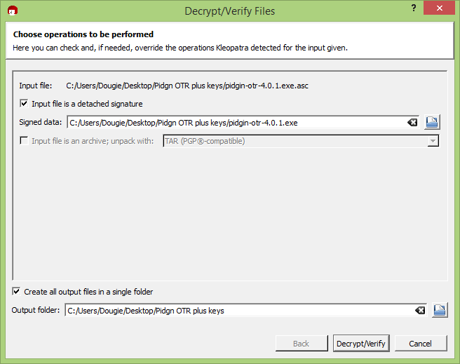 Pgp signature как проверить windows