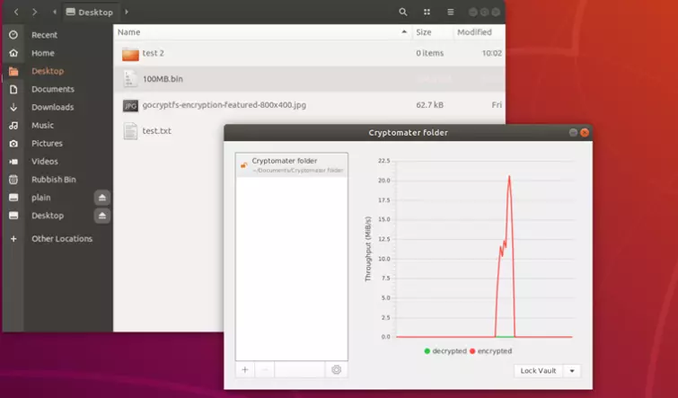 Cryptomator app on desktop
