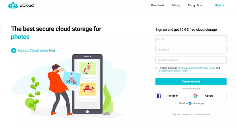 pCloud Homepage