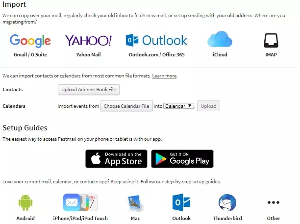 get  fastmail working with third party apps