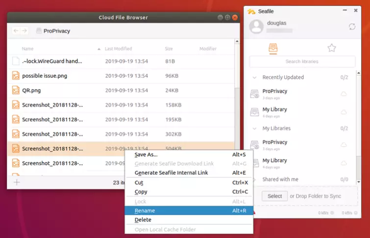 syncing apps on sea file