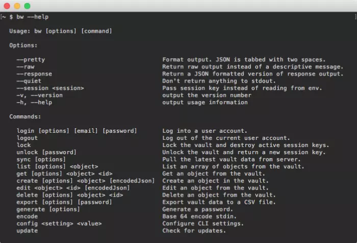 BitWarden Command Line Client