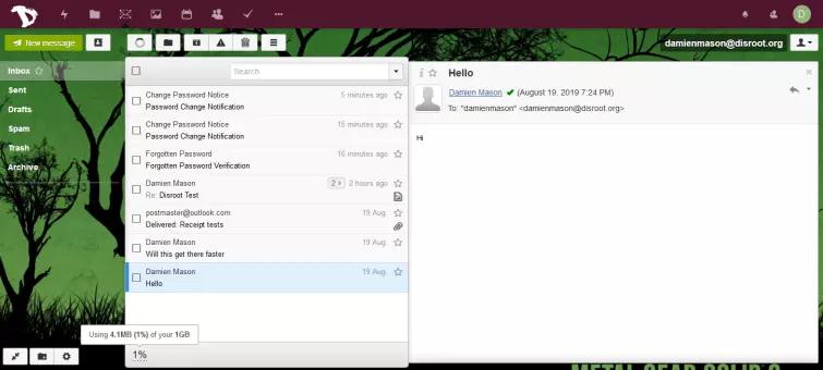 Disroot Rainloop client