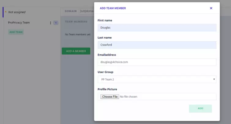 add a team member to hyper vault