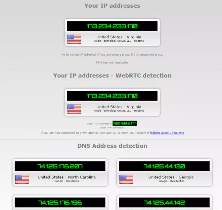 PandaPower IP leak tests