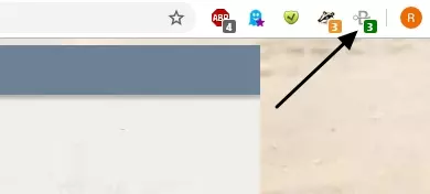 Albine Blur password manager extension in browser