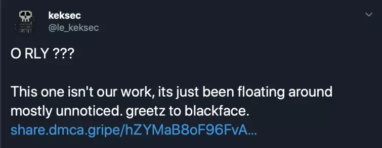 Keksec twitter response