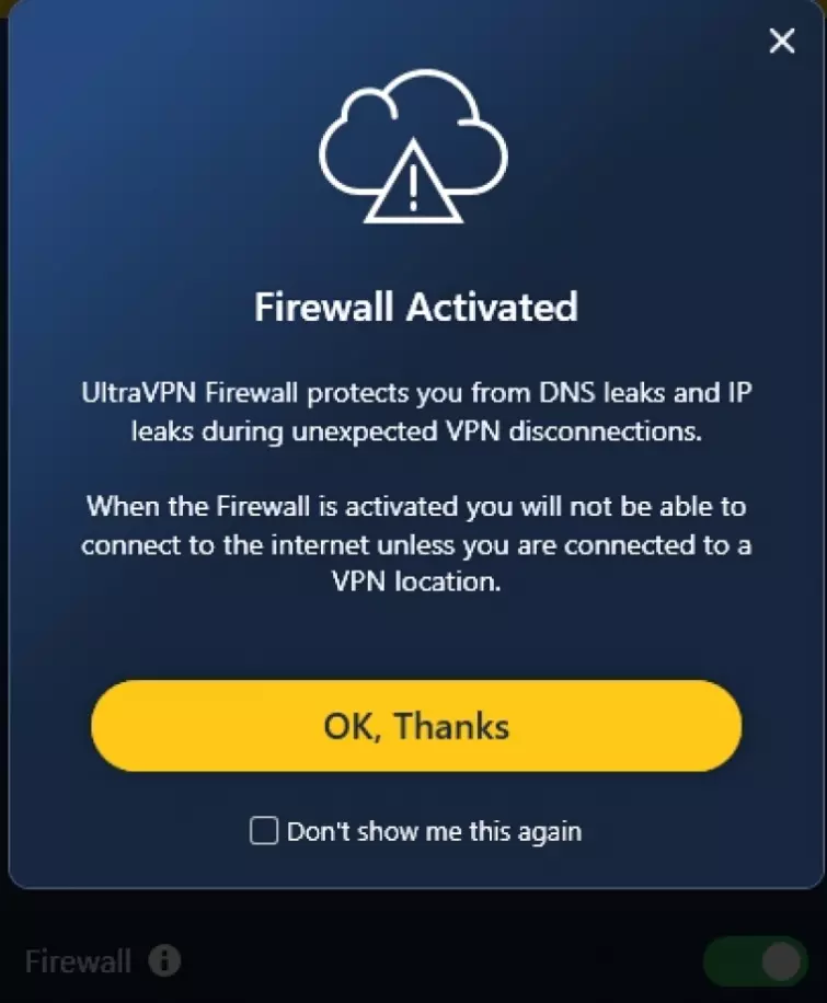 firewall activated