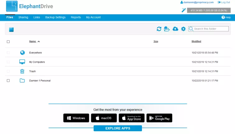 Elephant drive in browser