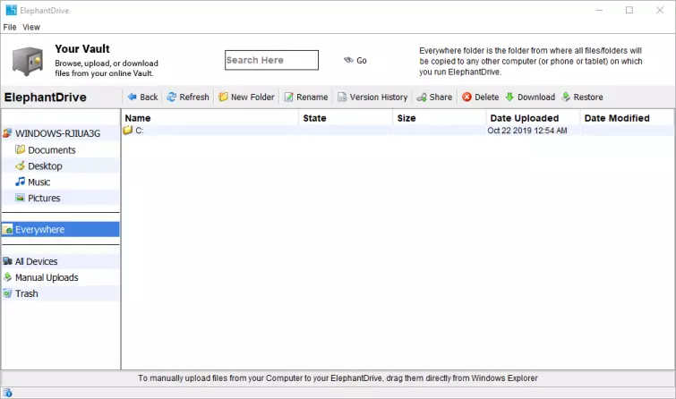 Elephant drive mac finder