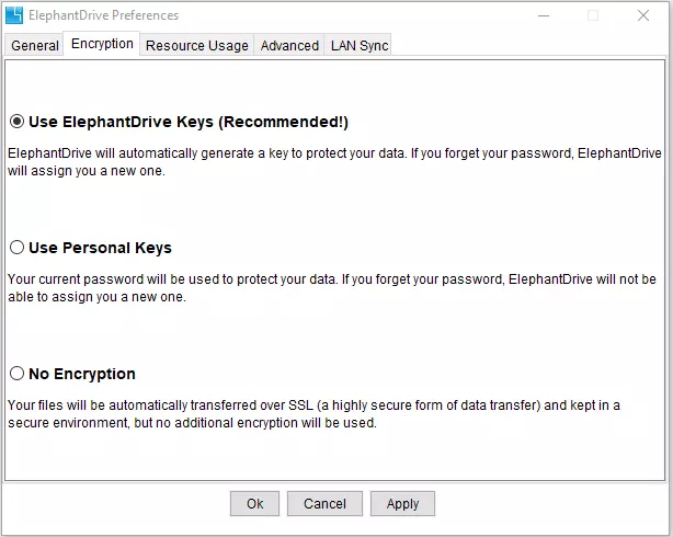 zero knowledge elephant drive keys