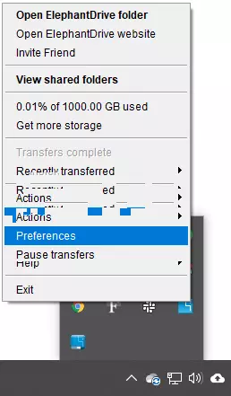 Mac Elephant drive preferences