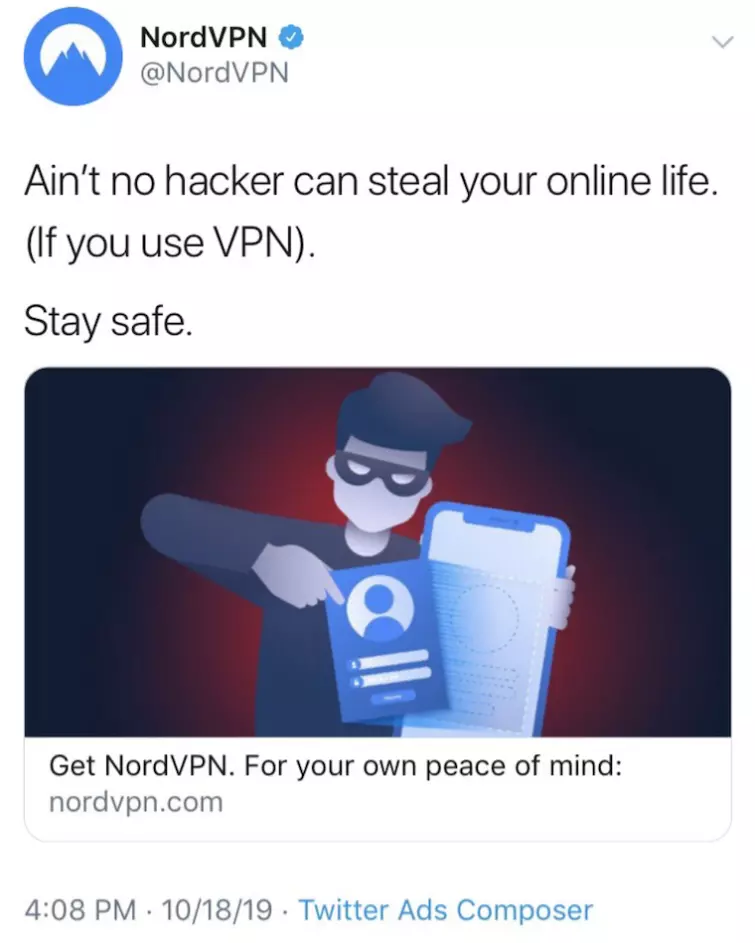 NordVPN tweet