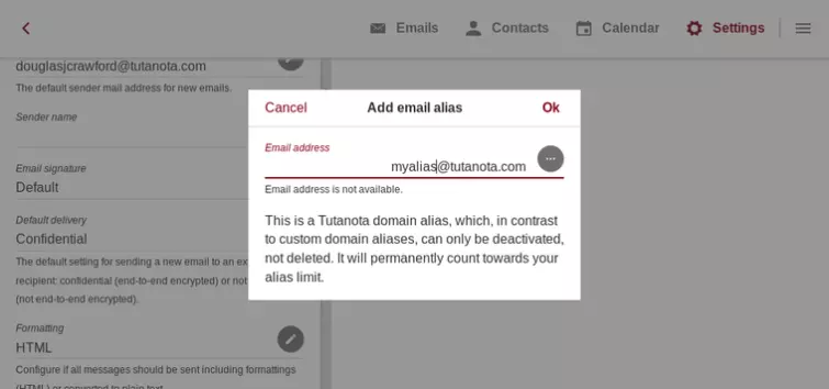 Add email alias