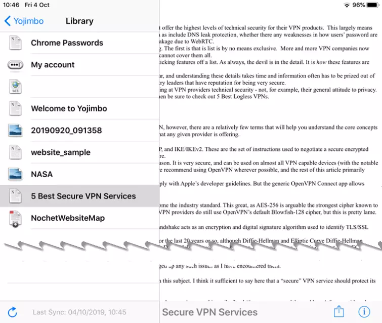 Yojimbo library list