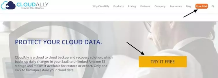 CloudAlly website