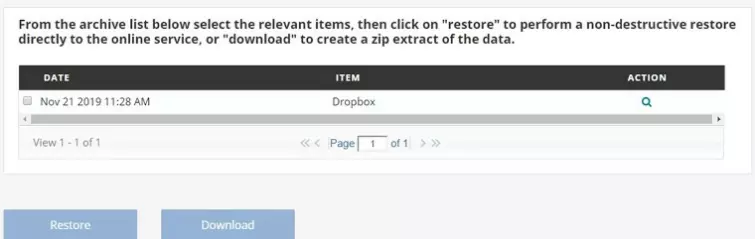 download archive list