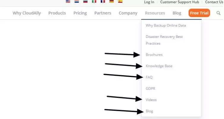 resources on the cloudally website