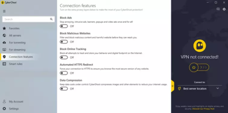 CyberGhost windows app