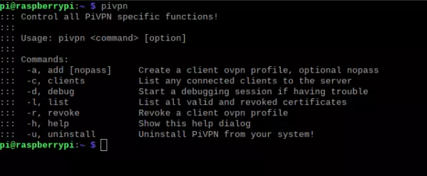 open terminal and enter PIVPN