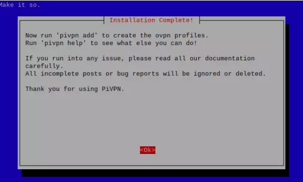 Installation complete