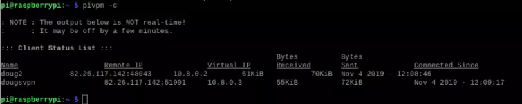 connecting PiVPN through network manager