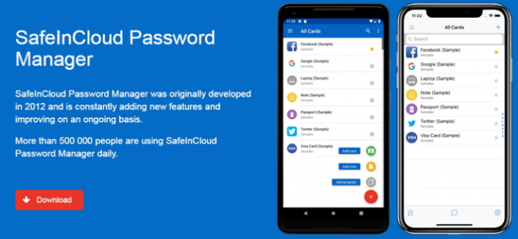 safeincloud password