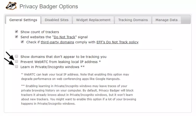 block webrtc blocking on incognito