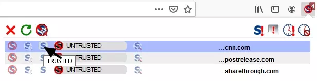 add a site as a trusted website