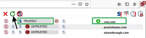 Adding cnn.com as a trusted service