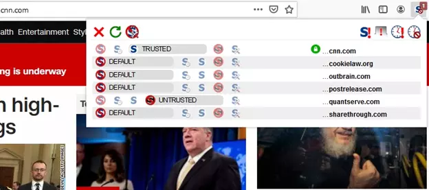adding a website as trusted source